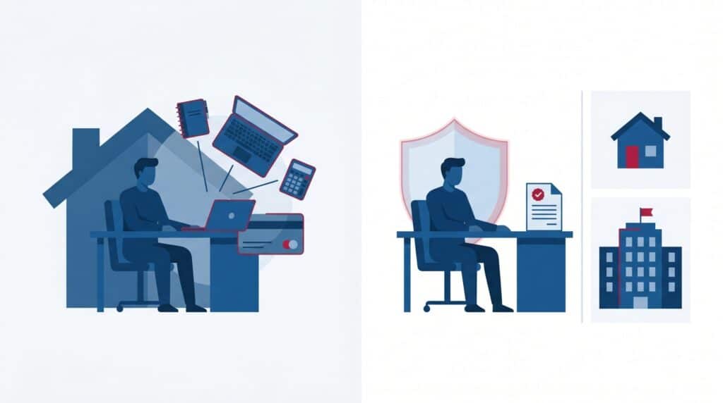 LLC vs sole proprietorship comparison illustration