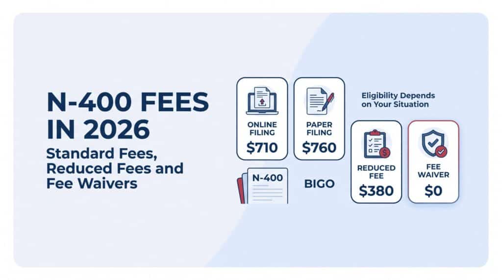N-400 Fees, Reduced Fees and Fee Waivers in 2026