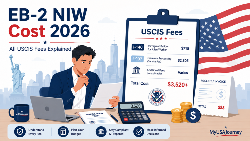 EB-2 NIW Cost 2026: USCIS Fees, Premium Processing & Total Budget